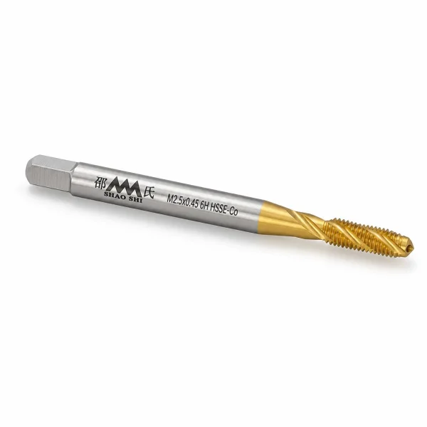 Метчик M2.5x0.45 HSSE-Co 6H DIN371 TiN SA512